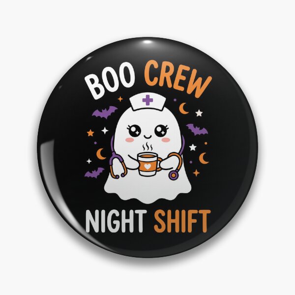 Item preview, Boo Crew Night Shift Nurse Cute Ghost Coffee Halloween designed and sold by TeNovaStudio.