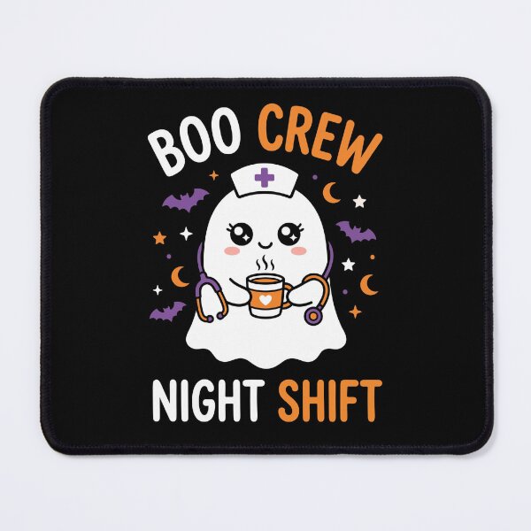 Item preview, Boo Crew Night Shift Nurse Cute Ghost Coffee Halloween designed and sold by TeNovaStudio.