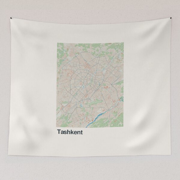 Item preview, Tashkent Minimalistic Map Art designed and sold by MapsNerd.