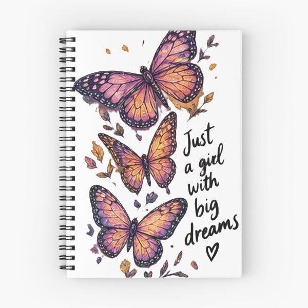 Item preview, Just a girl with big dreams butterfly  designed and sold by DrAsmaaMohamed.