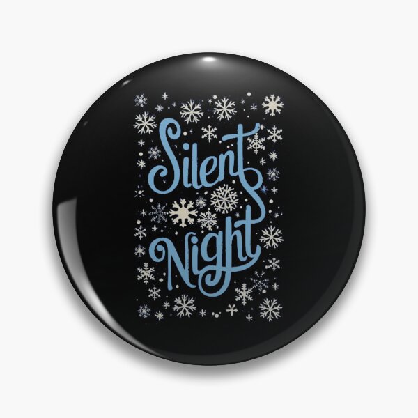 Item preview, Elegant Blue Silent Night Typography Snowflake Art designed and sold by MustafaScharf.