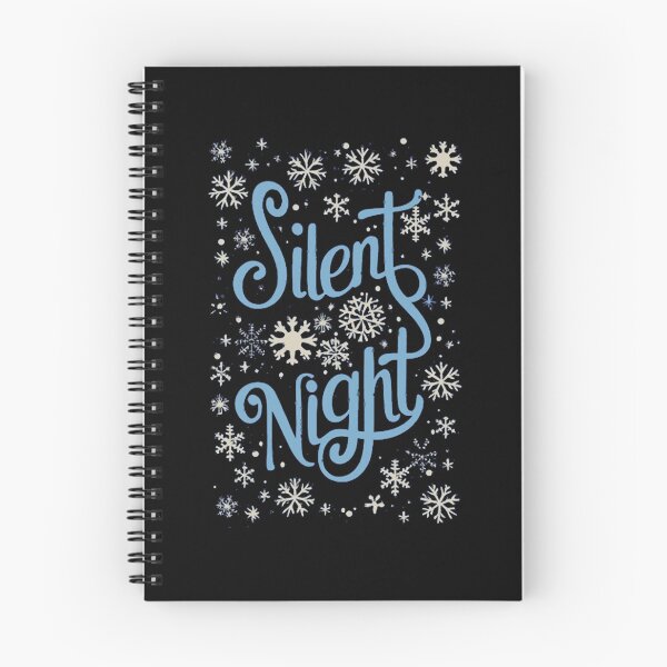 Item preview, Elegant Blue Silent Night Typography Snowflake Art designed and sold by MustafaScharf.