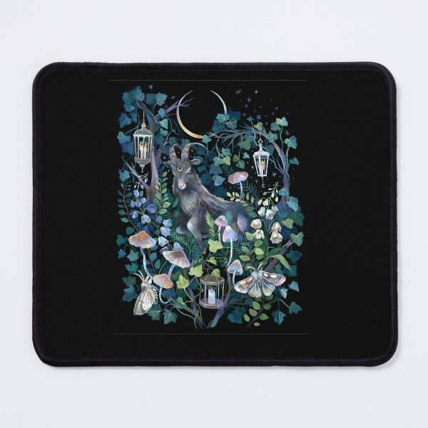 Item preview, Mystic Black Goat Magical Forest Illustration designed and sold by DanielleDMiller.