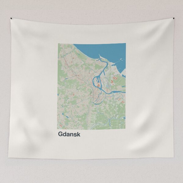 Item preview, Gdansk Minimalistic Map Art designed and sold by MapsNerd.