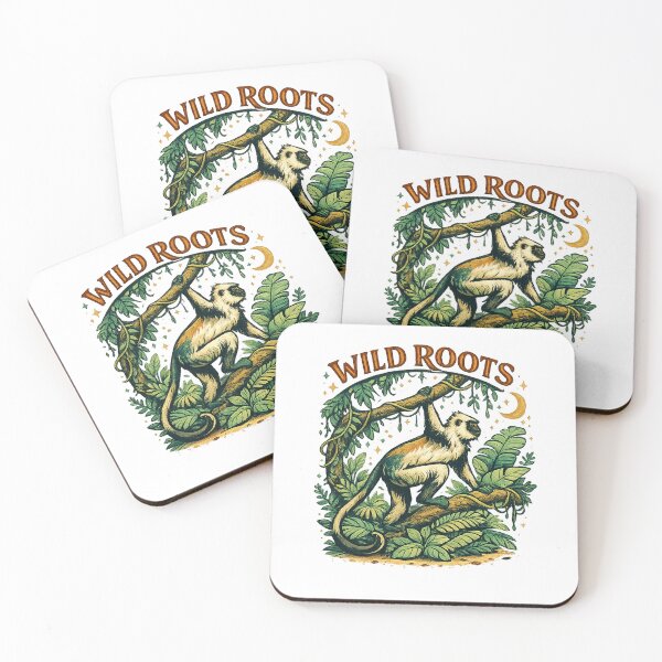 Item preview, Wild Roots Monkey Jungle Nature Vintage Botanical Wildlife Art Design designed and sold by inkoutninja.