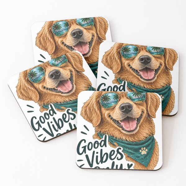 Item preview, Good Vibes Only Golden Retriever designed and sold by DrAsmaaMohamed.
