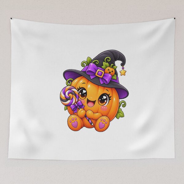 Item preview, Kawaii Witch Pumpkin Halloween – Cute Spooky Pumpkin Candy Design designed and sold by Pixanova.
