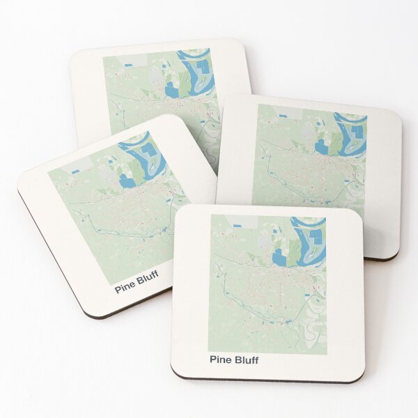 Item preview, Pine Bluff Minimalistic Map Art designed and sold by MapsNerd.