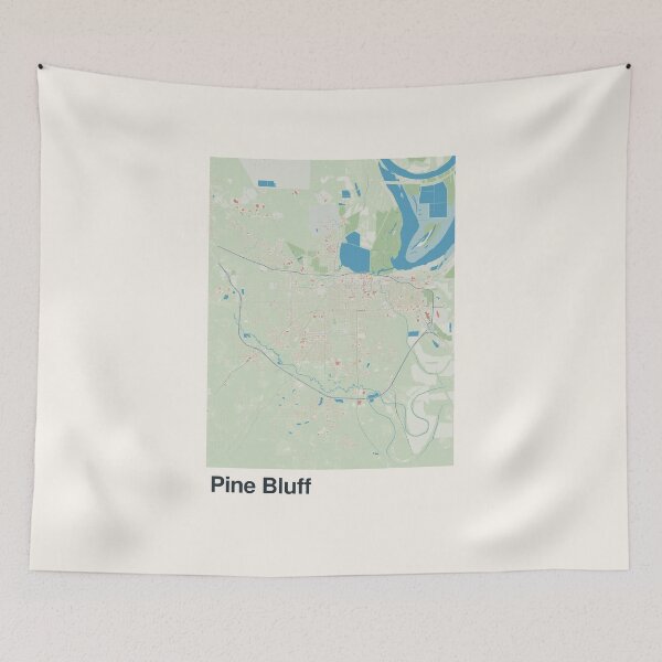 Item preview, Pine Bluff Minimalistic Map Art designed and sold by MapsNerd.