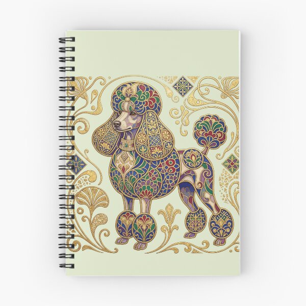 Item preview, The Gilded Secessionist Poodle: Art Nouveau Cloisonné Animal Print designed and sold by FreiherrPK.