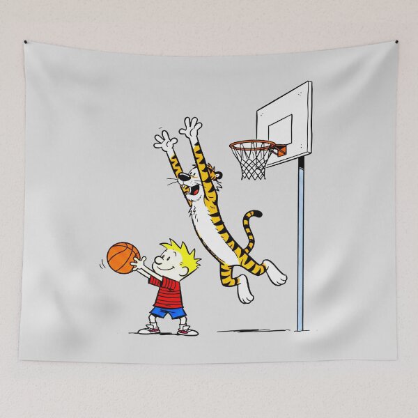 Item preview, Calvin and Hobbes Playing Basketball designed and sold by laschikarin.