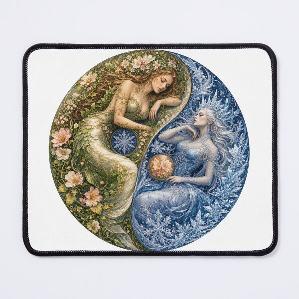 Item preview, Spring Maiden and Winter Queen Yin Yang designed and sold by FyreHorse Designs.