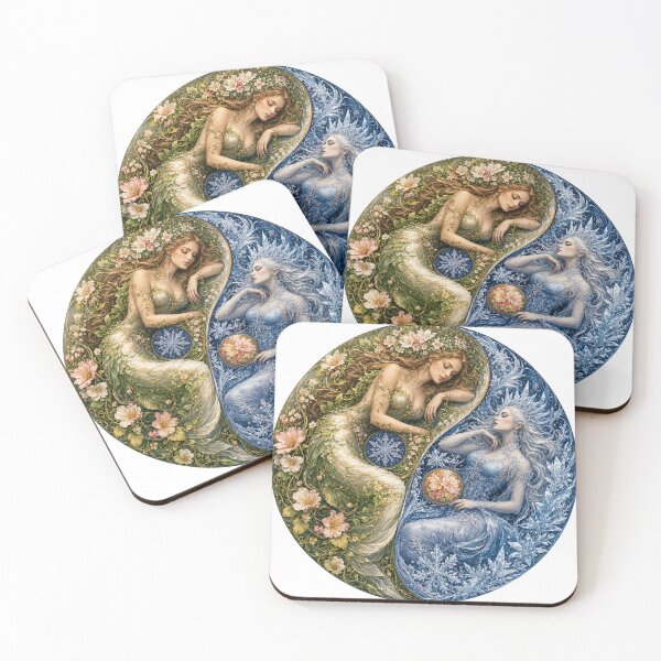 Item preview, Spring Maiden and Winter Queen Yin Yang designed and sold by FyreHorse Designs.