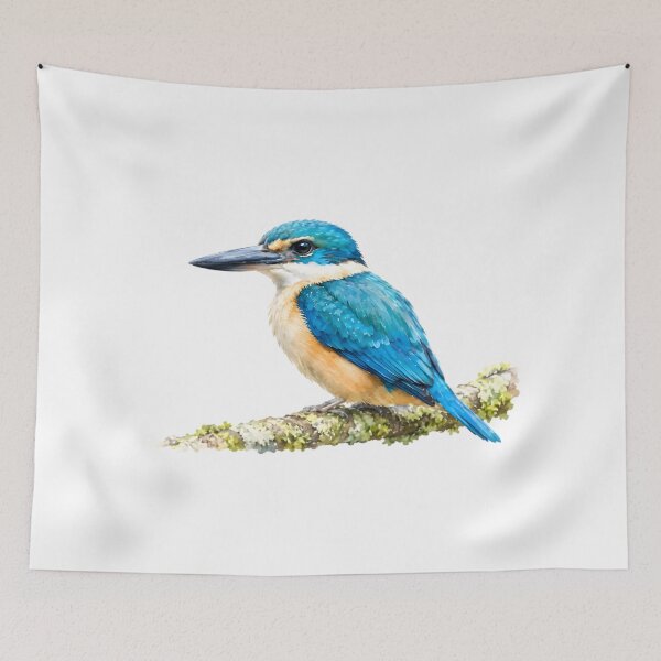 Item preview, Flat-billed Kingfisher (Todiramphus recurvirostris) designed and sold by HOMETOWN86.