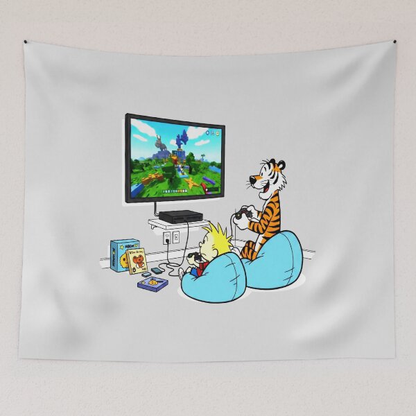Item preview, Calvin and Hobbes Play Video Games designed and sold by laschikarin.