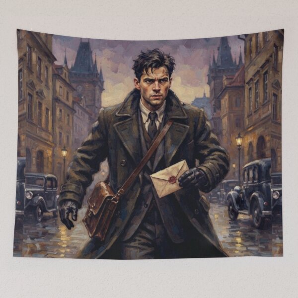 Item preview, Queen's Messenger Vintage Thriller Fine Art Tribute designed and sold by Art's Diner.