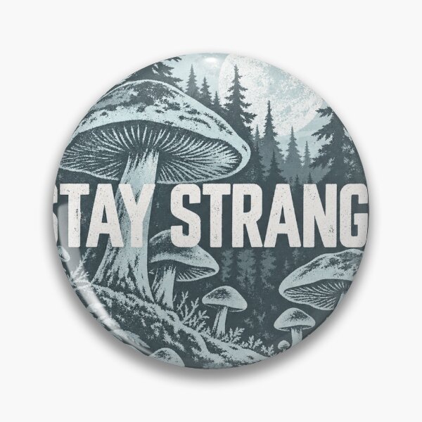 Item preview, Stay Strange Forest Mushrooms Full Moon Mystical Forest Vintage designed and sold by LongIslandDesgn.