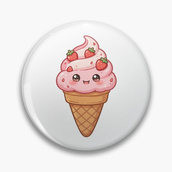 Item preview, Cute strawberry ice-cream cone designed and sold by priyankajustine.