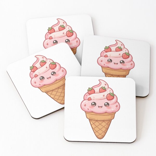 Item preview, Cute strawberry ice-cream cone designed and sold by priyankajustine.