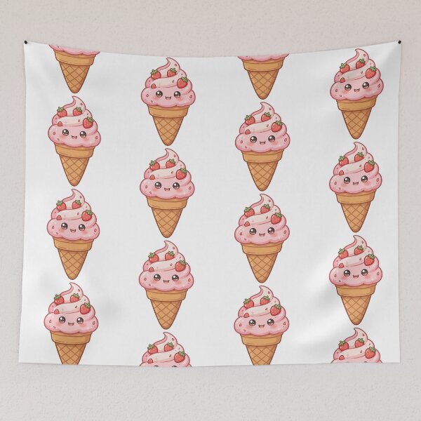 Item preview, Cute strawberry ice-cream cone designed and sold by priyankajustine.