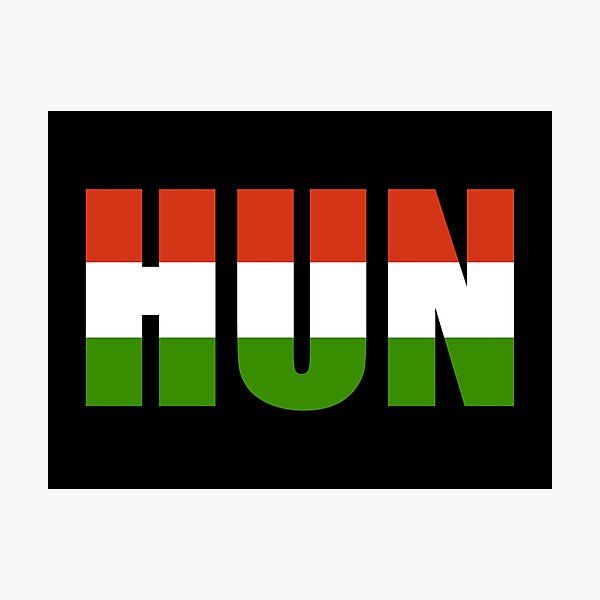 Item preview, Hungary Flag Initials HU designed and sold by shitpostee.