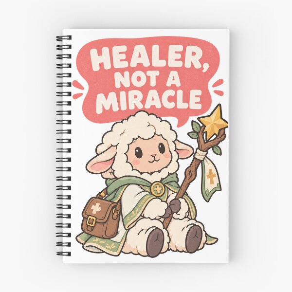 Item preview, Healer Not A Miracle Cute Healer Lamb RPG designed and sold by LongIslandDesgn.
