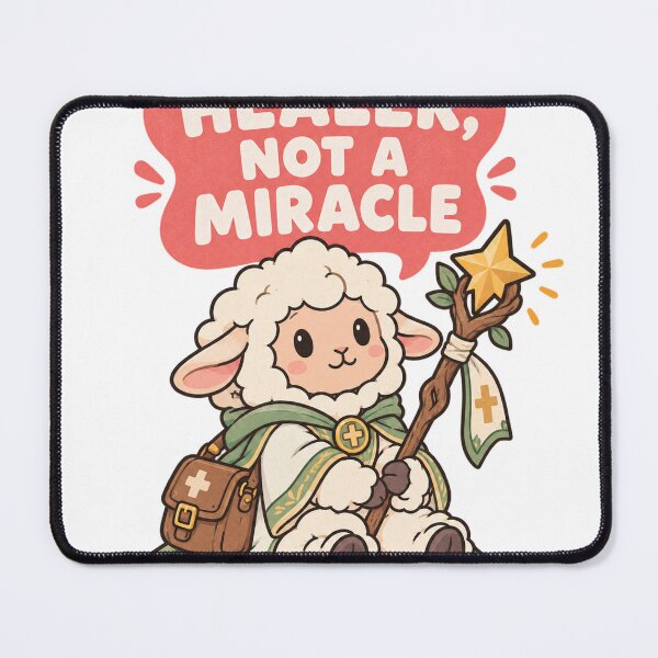 Item preview, Healer Not A Miracle Cute Healer Lamb RPG designed and sold by LongIslandDesgn.