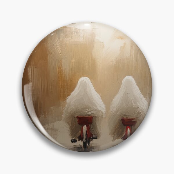 Item preview, Ghosts Riding Red Bicycles Abstract Painting designed and sold by NatureSight.