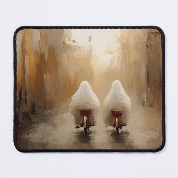 Item preview, Ghosts Riding Red Bicycles Abstract Painting designed and sold by NatureSight.