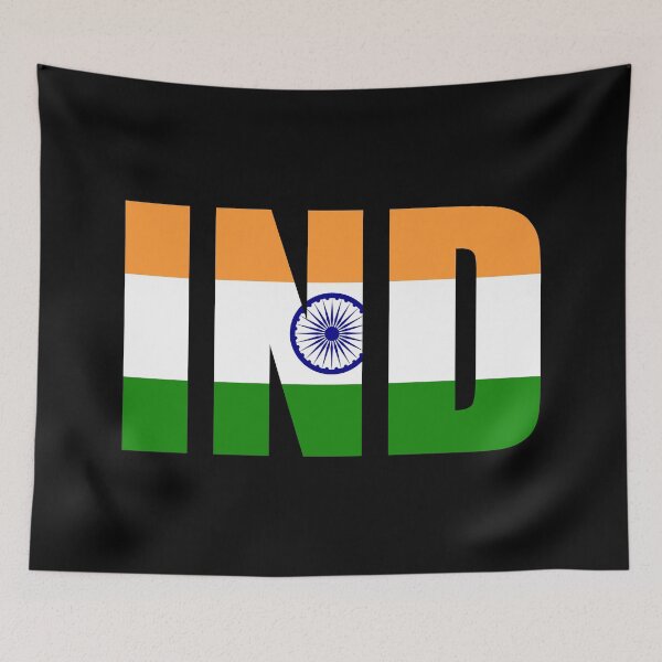 Item preview, India Flag Initials IN designed and sold by shitpostee.