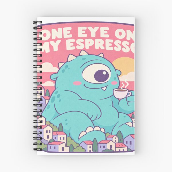Item preview, One Eye On My Espresso Cute Cyclops Monster designed and sold by LongIslandDesgn.