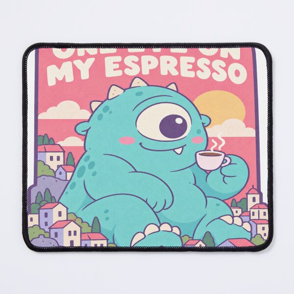 Item preview, One Eye On My Espresso Cute Cyclops Monster designed and sold by LongIslandDesgn.