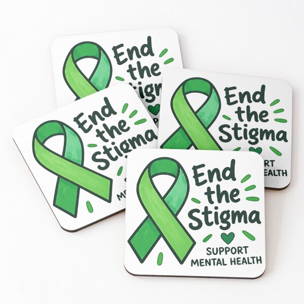 Item preview, Mental Illness Awareness Green Ribbon Mental Health Support designed and sold by clintang.
