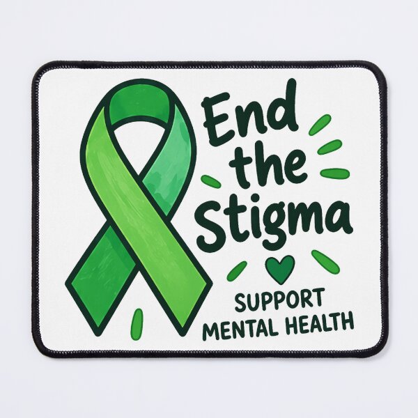 Item preview, Mental Illness Awareness Green Ribbon Mental Health Support designed and sold by clintang.