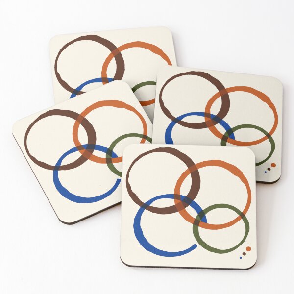 Item preview, Second Cup – Modern Coffee Ring Coaster designed and sold by astersgraphics.