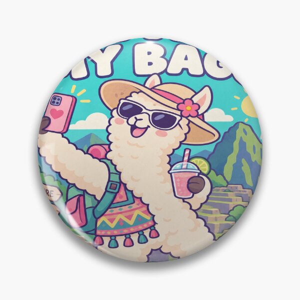 Item preview, Alpaca My Bags Funny Travel Alpaca Holiday Selfie designed and sold by LongIslandDesgn.