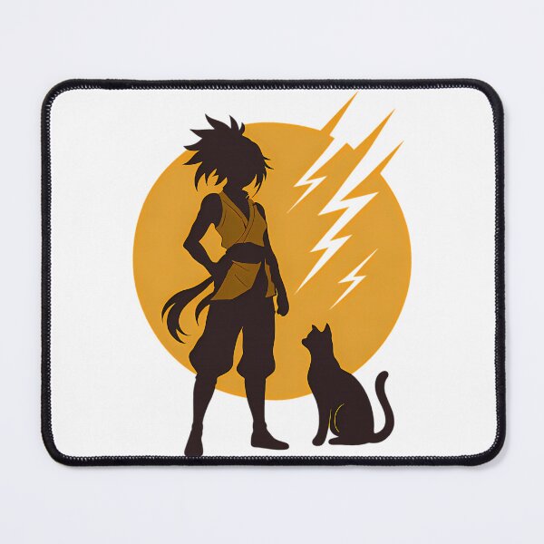 Item preview, Female Ninja Silhouette Standing Beside Black Cat Under Yellow Moon designed and sold by kaleen-anicolas.