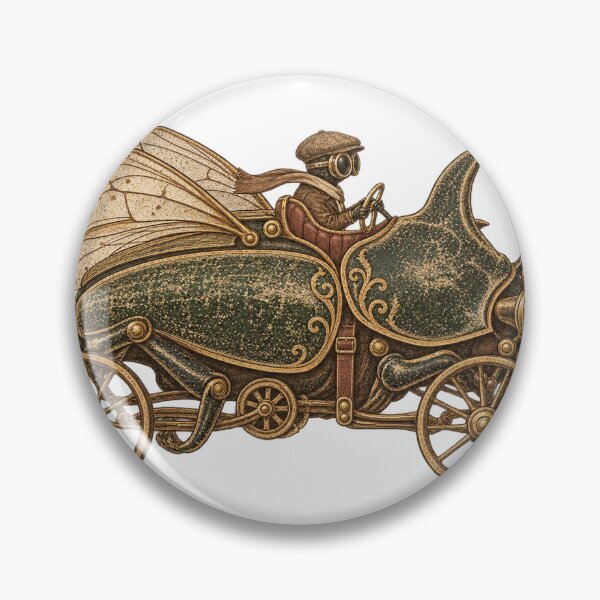 Item preview, Steampunk Rhinoceros Beetle Vehicle with Pilot Vintage designed and sold by LongIslandDesgn.