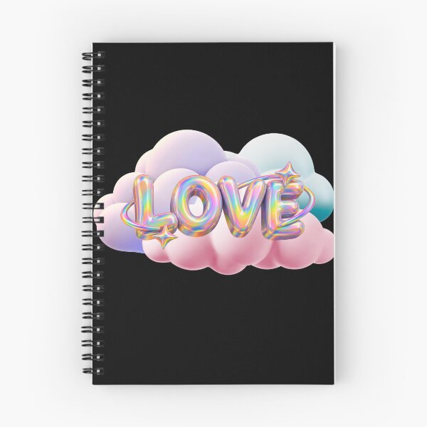 Item preview, 3D Holographic Love Word on Pastel Clouds designed and sold by Rynasvz.