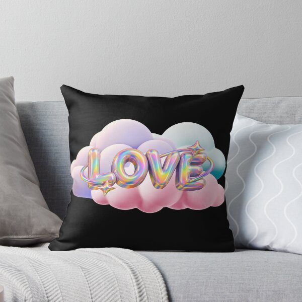Item preview, 3D Holographic Love Word on Pastel Clouds designed and sold by Rynasvz.
