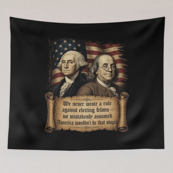 Item preview, Founding Fathers Vintage Parchment Scroll Funny Political Satire Art    designed and sold by SEINENGAPPI12.