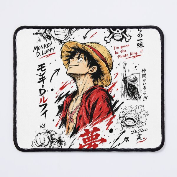 Item preview, Luffy Pirate King Ink Sketch Poster designed and sold by Dlvznbm.