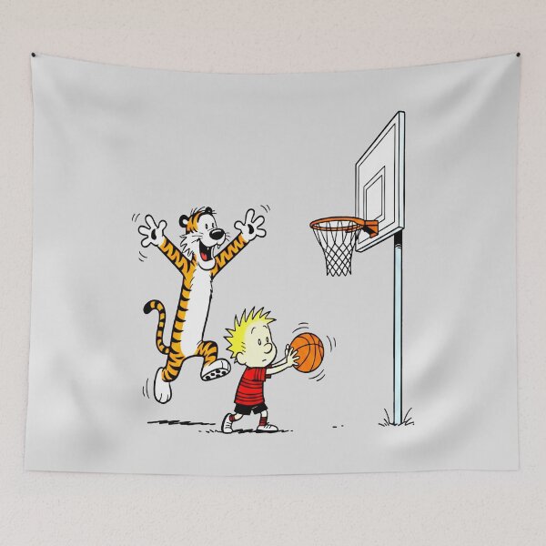 Item preview, Calvin and Hobbes Play Basketball designed and sold by laschikarin.