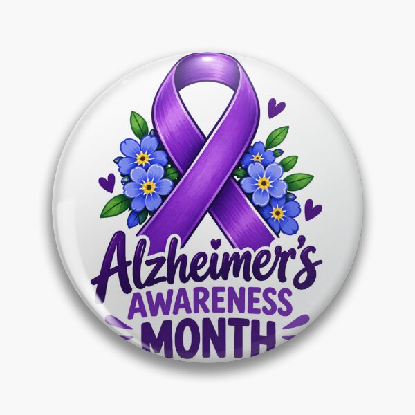 Item preview, Alzheimer’s Awareness Ribbon Memory Loss Support designed and sold by clintang.