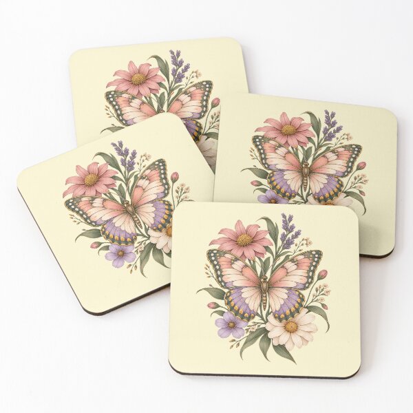 Item preview, Vintage Botanical Butterfly and Floral Illustration designed and sold by SeJaa.