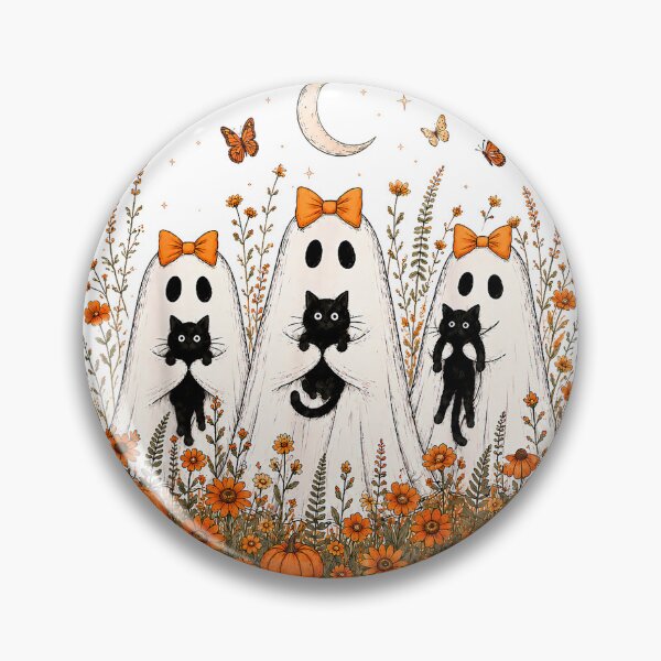 Item preview, Halloween Spooky Boo Ghost Black Cat Lover Girls Women Squad T-Shirt designed and sold by Dreamers333.