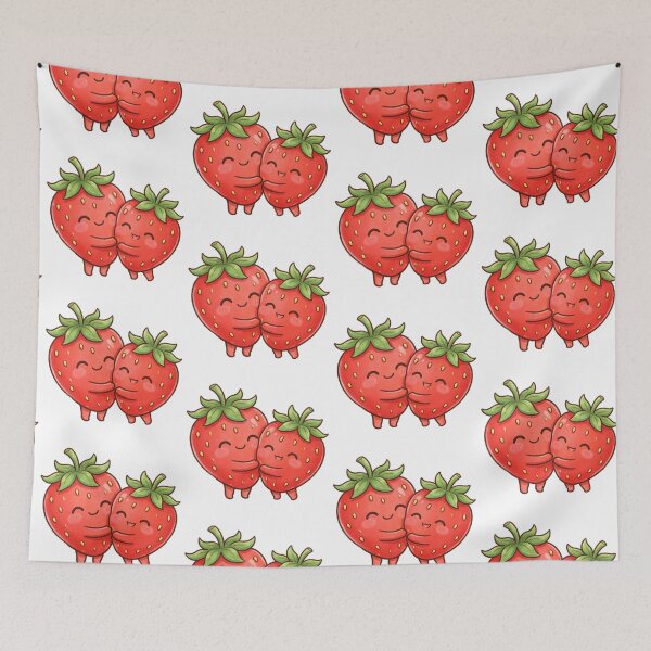 Item preview, Hugging and loving strawberries designed and sold by priyankajustine.