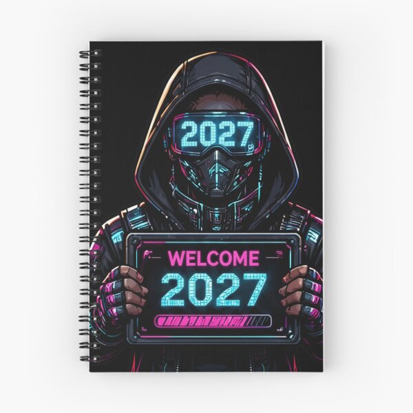Item preview, Cyber Ninja Welcome 2027 Futuristic Techwear designed and sold by LazyDayzCo.