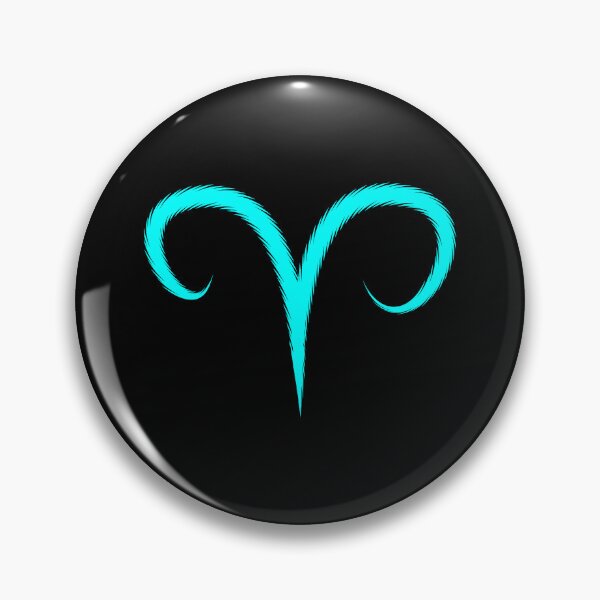 Item preview, Cyan Aries Ram Zodiac Symbol Design designed and sold by pattern-archive.