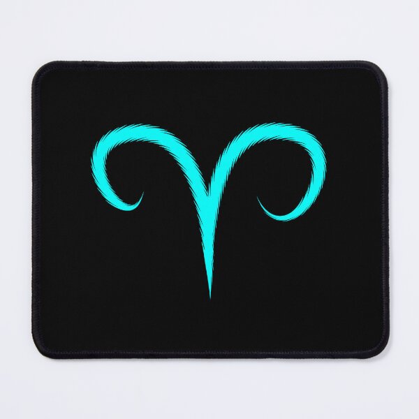 Item preview, Cyan Aries Ram Zodiac Symbol Design designed and sold by pattern-archive.